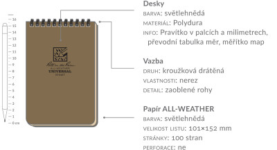Voděodolný zápisník – Pocket Notebook 4/6”