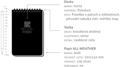 Voděodolný zápisník – Pocket Notebook 4/6”