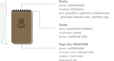 Voděodolný zápisník – Pocket Notebook 3/5”