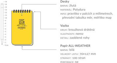 Voděodolný zápisník – Pocket Notebook 3/5”