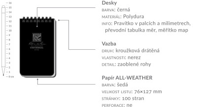 Voděodolný zápisník – Pocket Notebook 3/5”
