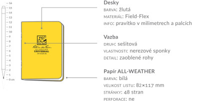 Voděodolný zápisník – Stapled Mini Notebook